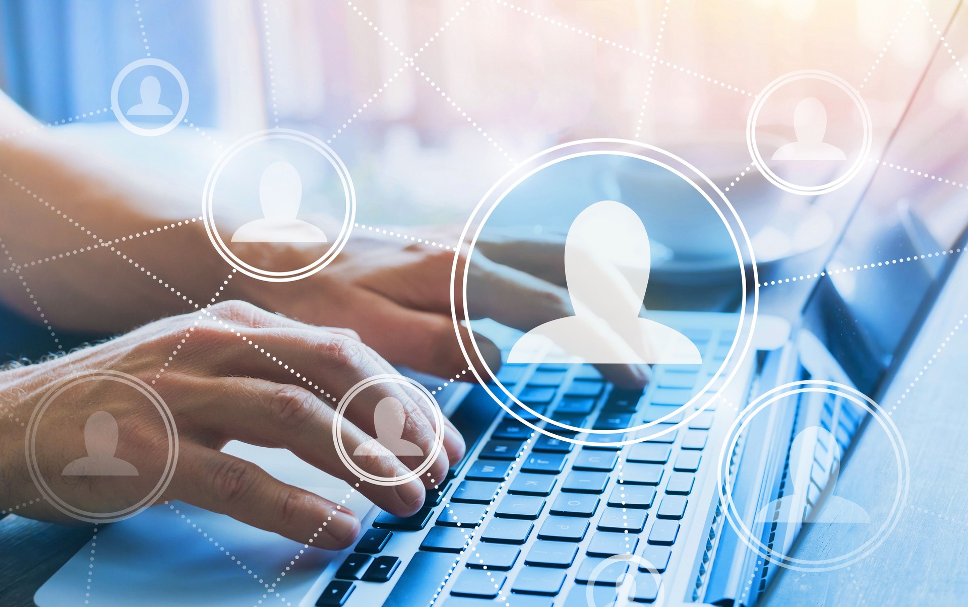 HR, human resources concept, social network